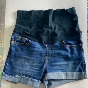 Maternity jean shorts